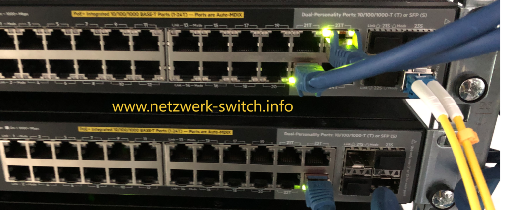Ein typischer Netzwerk Switch mit hohen Anzahl von Anschlüssen.